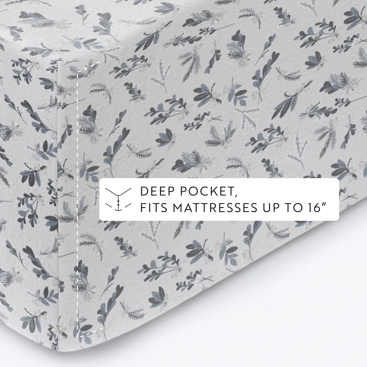 Botanical 4-Piece 100% Cotton Flannel Sheet Set