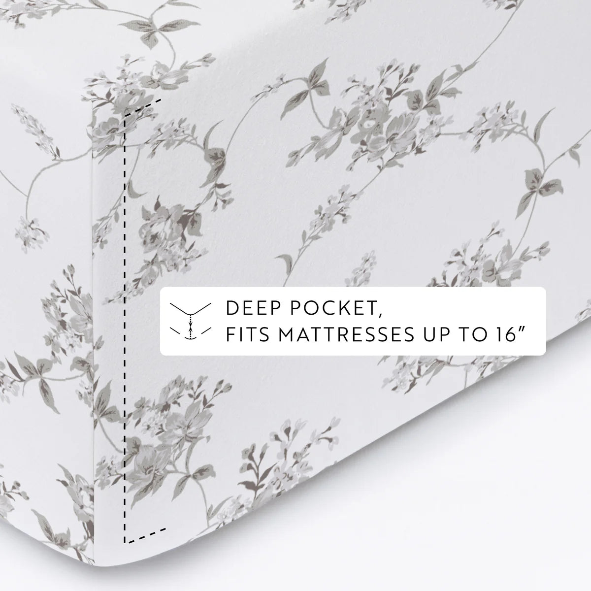 Sylvan Rose 4-Piece 100% Cotton Flannel Sheet Set