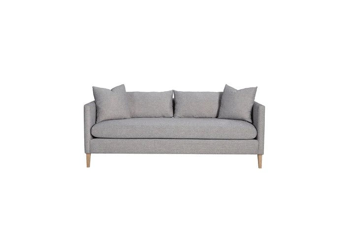 Pleasant Hill - Smoke Sofa on Leg with 2 Pillows