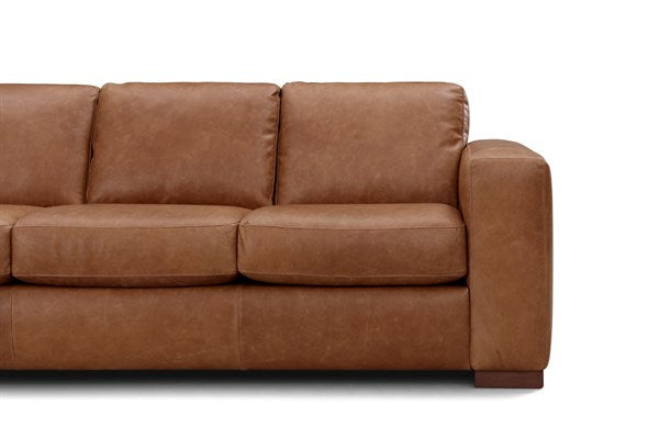 Leather Italia - Inglewood Sofa in Vintage Brown Derby