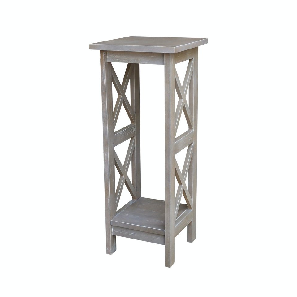 Home Accents - 30" H X Side Plant Stand in Taupe Gray