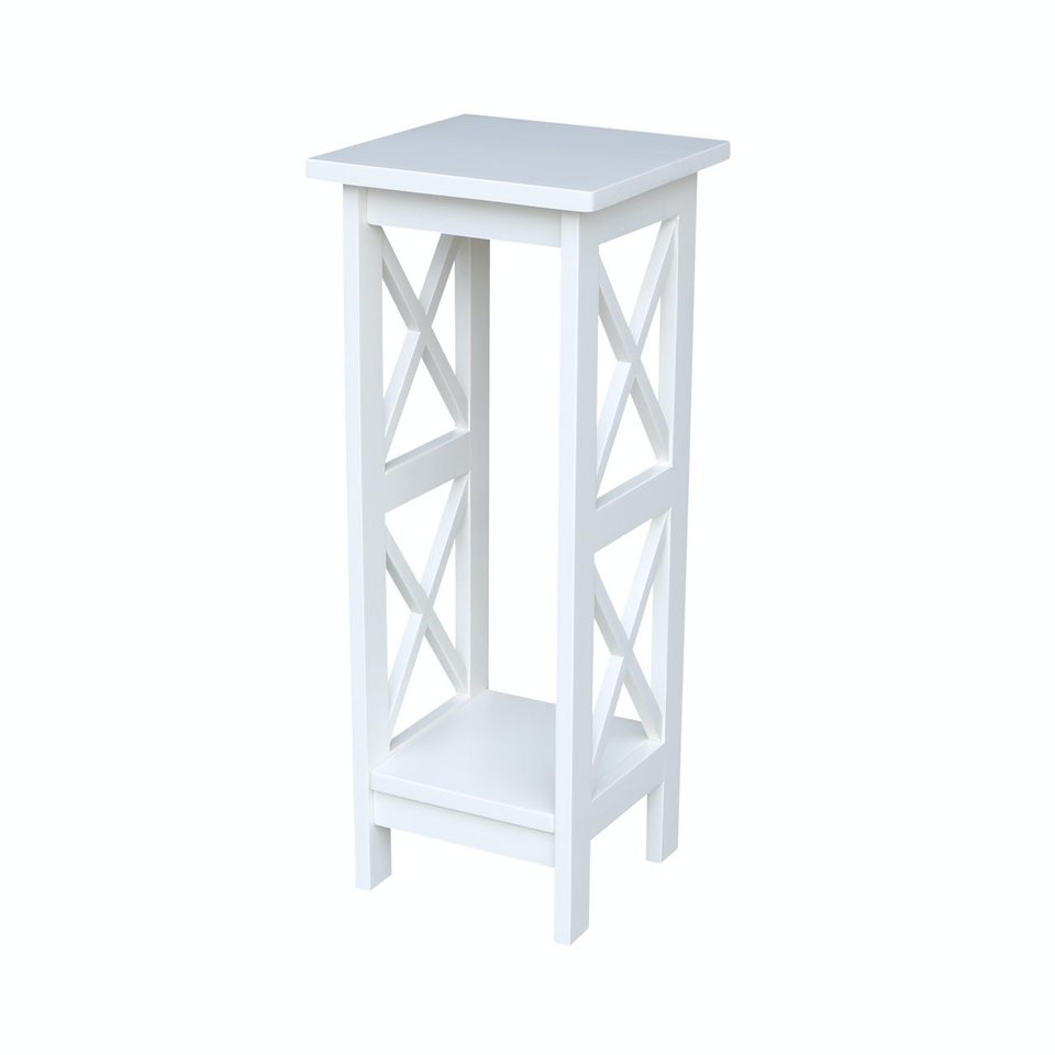 Home Accents - 30" H X Side Plant Stand in White