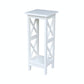 Home Accents - 30" H X Side Plant Stand in White
