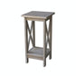 Home Accents - 24" H X Side Plant Stand in Taupe Gray
