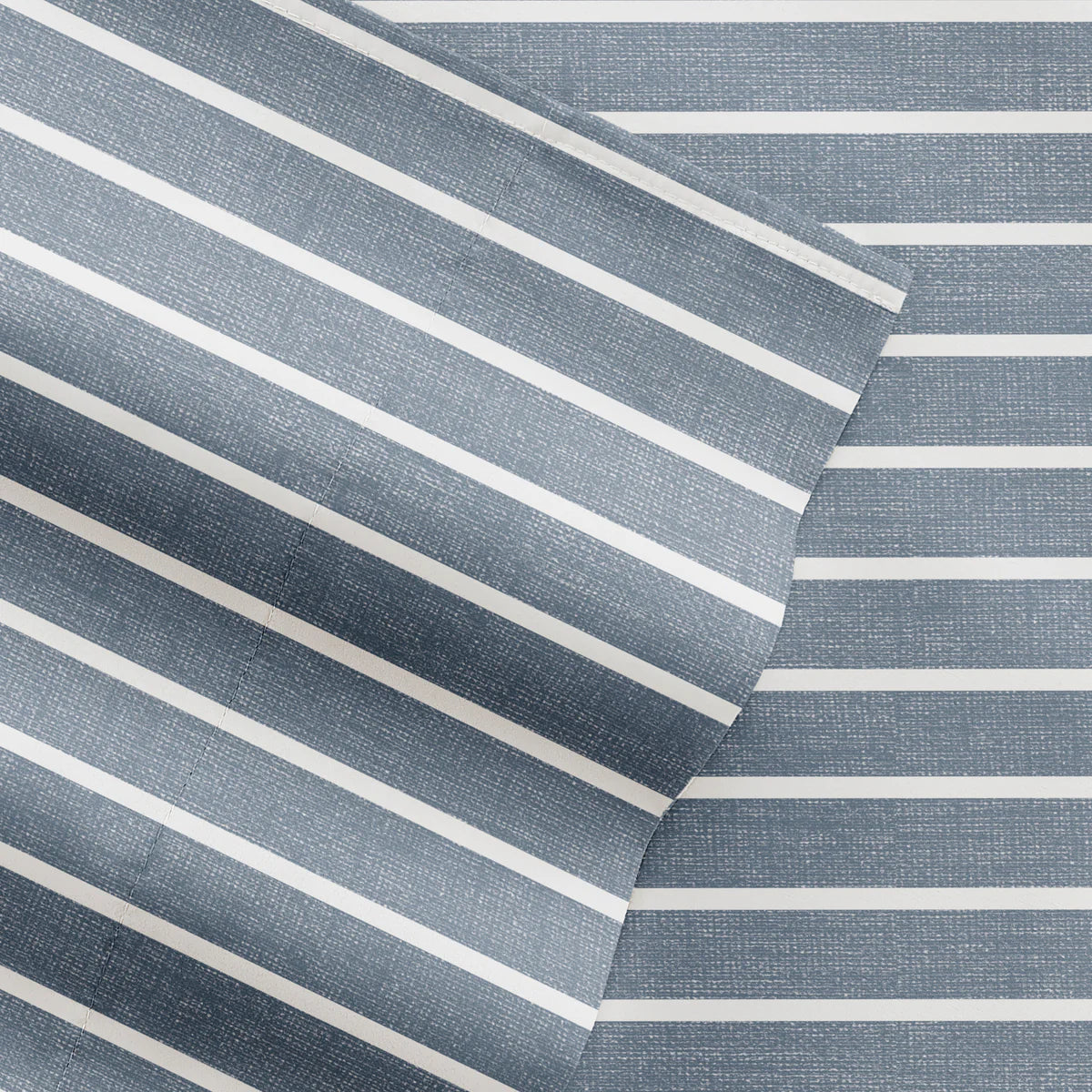 Distressed Awning Stripe 4-Piece Patterned Sheet Set