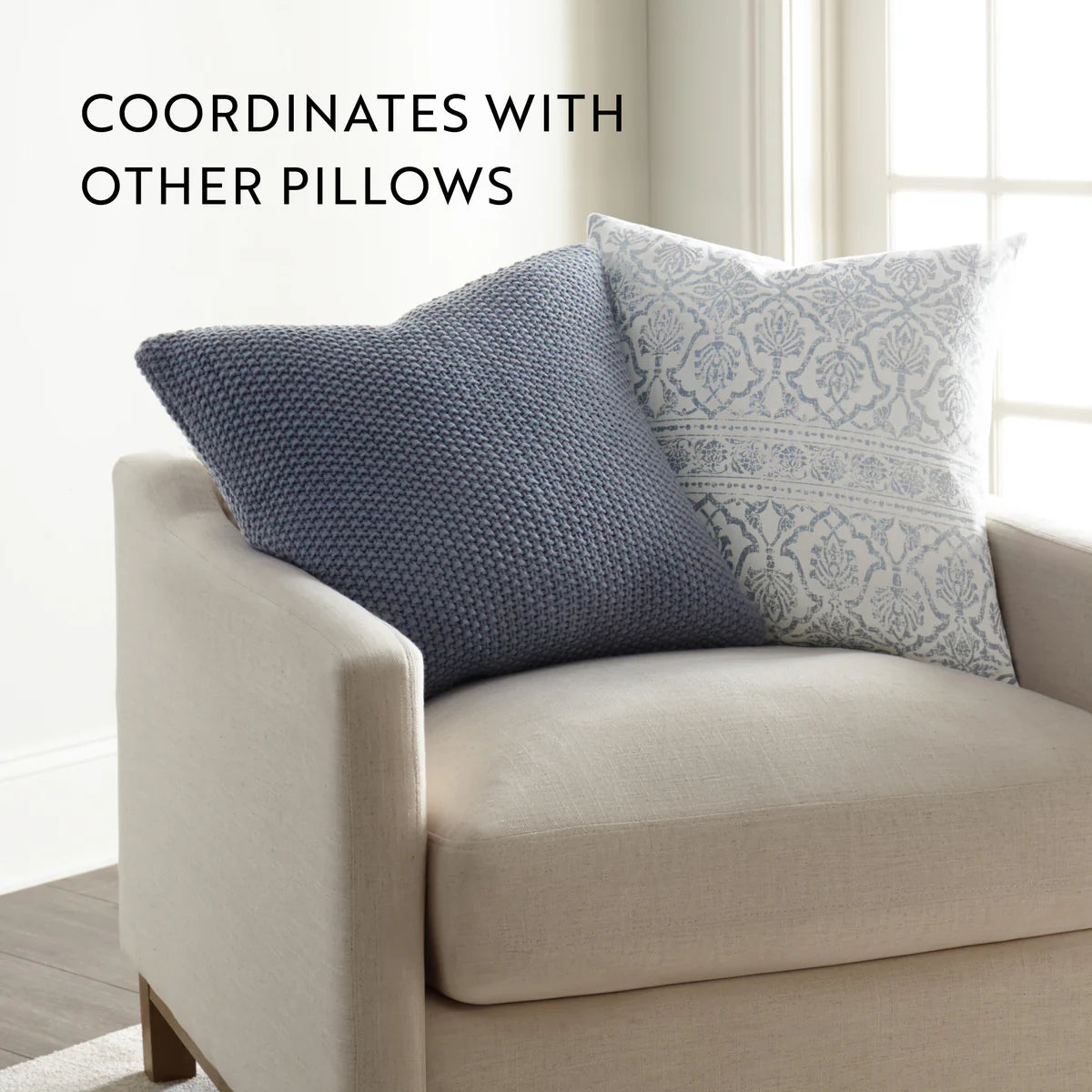 Seed Stitch Knit Acrylic Decor Throw Pillow Cover