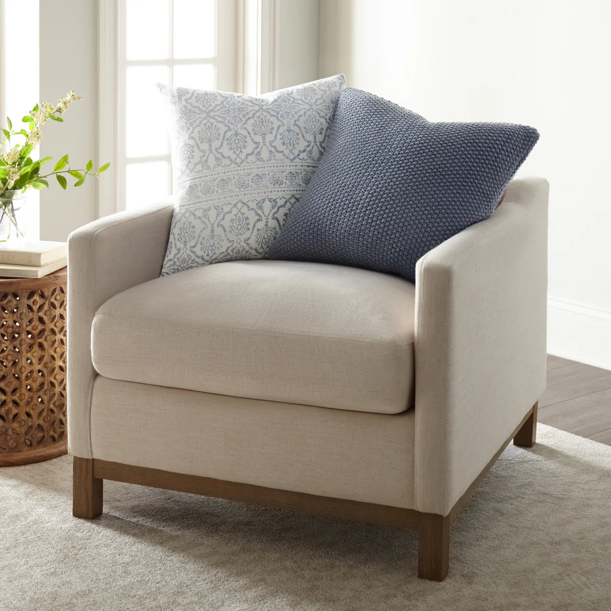 Seed Stitch Knit Acrylic Decor Throw Pillow Cover