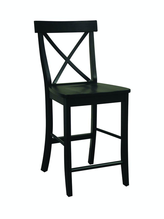 Dining Essentials - X-Back Stool in Black (Set of 2)