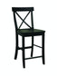 Dining Essentials - X-Back Stool in Black (Set of 2)