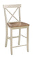 Dining Essentials - X-Back Stool in Hickory & Shell (Set of 2)