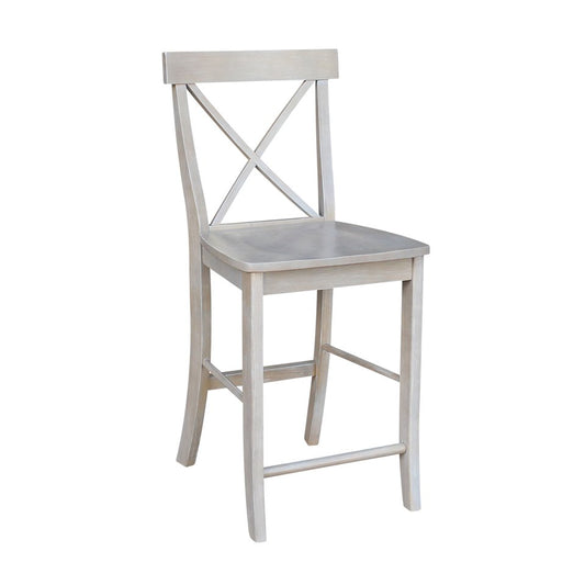 Dining Essentials - X-Back Stool in Taupe Gray (Set of 2)