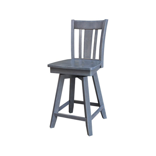 Dining Essentials - 39" H San Remo Swivel Stool in Heather Gray (Set of 2)