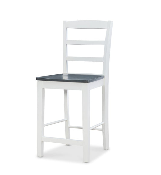 Dining Essentials - Madrid Stool in Heather Gray & White (Set of 2)