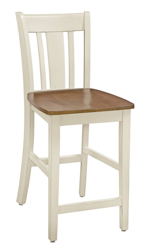 Dining Essentials - San Remo Stool in Hickory & Shell (Set of 2)