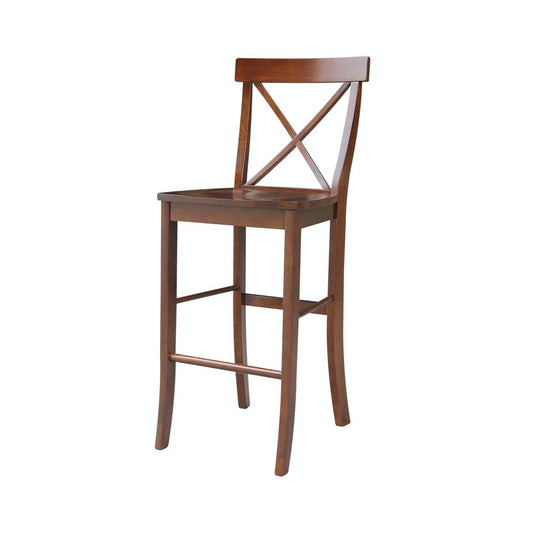 Dining Essentials - 45" H X-Back Stool in Espresso (Set of 2)