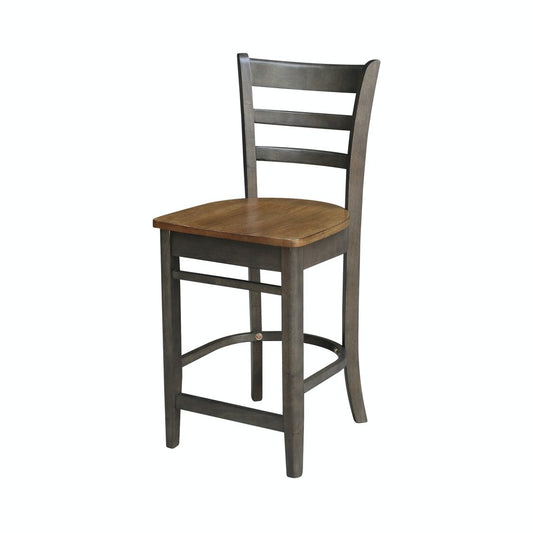 Dining Essentials - Emily Stool in Hickory & Coal (Set of 2)