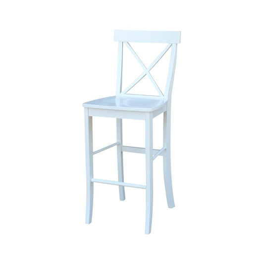 Dining Essentials - X-Back Stool in Pure White (Set of 2)