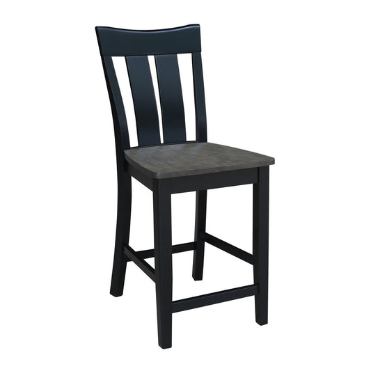 Cosmopolitan - 24'' Ava Stool in Coal & Black (Set of 2)