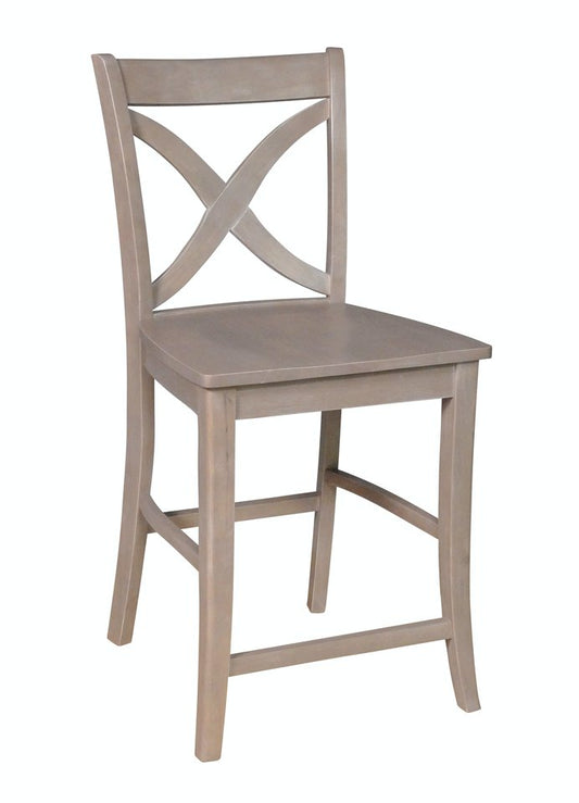 Cosmopolitan - 24" Salerno Stool in Taupe Gray (Set of 2)