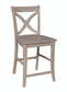 Cosmopolitan - 24" Salerno Stool in Taupe Gray (Set of 2)