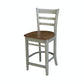 Dining Essentials - Emily Stool in Hickory & Stone (Set of 2)