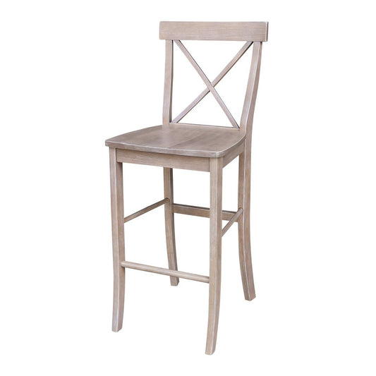 Dining Essentials - 45" H X-Back Stool in Taupe Gray (Set of 2)