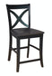 Cosmopolitan - 24" Salerno Stool in Coal & Black (Set of 2)