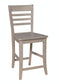 Cosmopolitan - 24" Roma Stool in Taupe Gray (Set of 2)