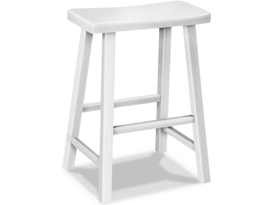 Hampton - Saddle Seat Stool in Pure White (Set of 2)
