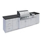 OPEN AIR OUTDOOR KITCHENS - STRAIGHT RUN (2 PREP AREAS & BURNER)