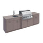 OPEN AIR OUTDOOR KITCHENS - STRAIGHT RUN (2 PREP AREAS & SINK)