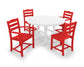 Polywood - La Casa Café 5-Piece Round Farmhouse Dining Set - FREE SHIPPING