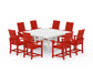 Polywood - Modern Adirondack 9-Piece Farmhouse Trestle Dining Set - FREE SHIPPING