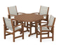 Polywood - Coastal 5-Piece Round Farmhouse Dining Set - FREE SHIPPING