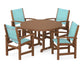 Polywood - Coastal 5-Piece Round Farmhouse Dining Set - FREE SHIPPING