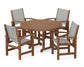 Polywood - Coastal 5-Piece Round Farmhouse Dining Set - FREE SHIPPING