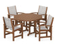 Polywood - Coastal 5-Piece Round Farmhouse Dining Set - FREE SHIPPING