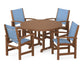 Polywood - Coastal 5-Piece Round Farmhouse Dining Set - FREE SHIPPING