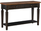 Home Accents - Vista Sofa Table in Hickory & Coal