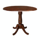 Dining Essentials - 42" Drop Leaf Table Top w/ 36" H Traditional Pedestal w/ Extension in Espresso