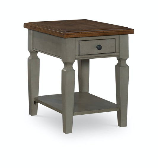 Home Accents - Vista End Table in Hickory & Stone