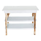 Branch Open Shelf Changing Table in Acacia w/ Snow
