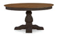 Vista - 52" Solid Round Table Top w/ Banks Pedestal Base in Hickory & Coal