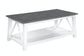 Home Accents - Surrey Coffee Table in Heather Gray & White