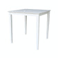 Dining Essentials - 36" Square Table Top w/ 36" H Shaker Legs in Pure White