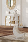 Branch Open Shelf Changing Table in Acacia w/ Snow