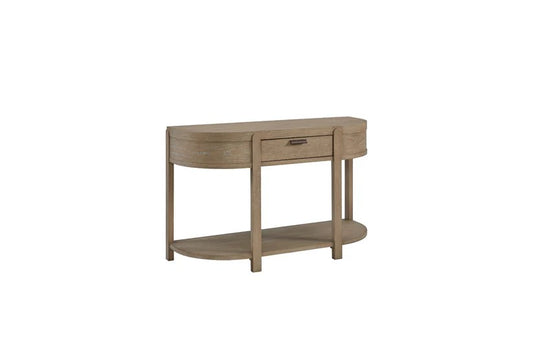 Trilogy - Toffee Curved 1 Drawer Console Table