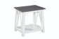 Home Accents - Surrey End Table in Heather Gray & White