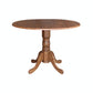 Dining Essentials - Round Drop Leaf Pedestal Table in Bourbon Oak