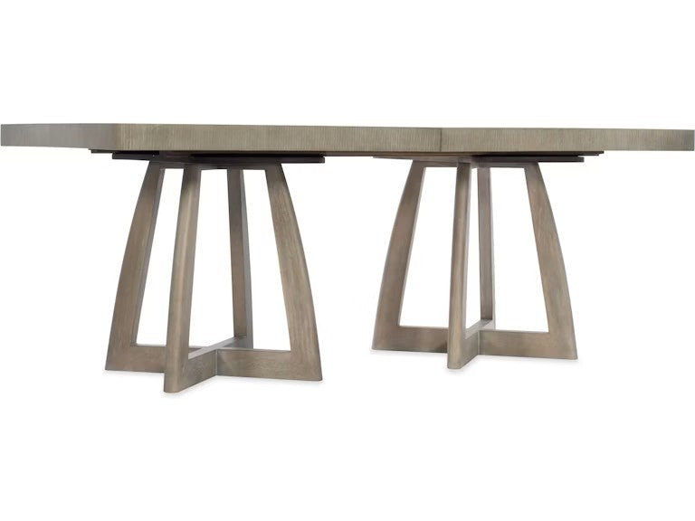 Hooker Furniture - Casual Dining Affinity 78in Rectangle Pedestal Dining Table w/2-18in Leaves